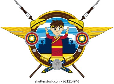 Cartoon Ancient Roman Emperor