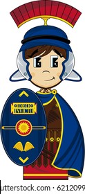 Cartoon Ancient Roman Soldier 