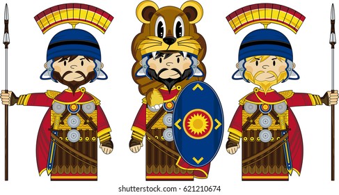 Cartoon Ancient Roman Soldiers