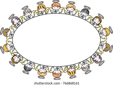 cartoon angel background design
