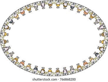 cartoon angel background design