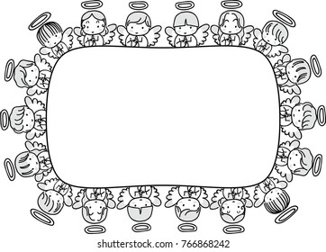 cartoon angel background design