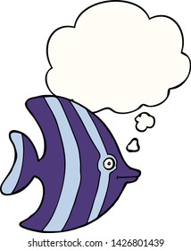 cartoon angel fish with thought bubble