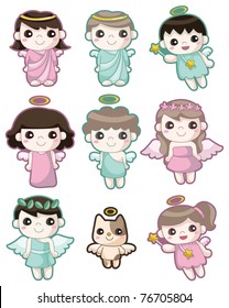 cartoon Angel icon set