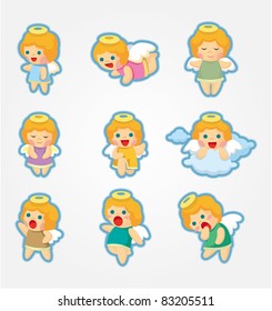 cartoon Angel icon set
