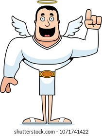 A cartoon angel with an idea.