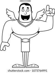 A cartoon angel with an idea.