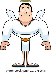 A cartoon angel looking bored.