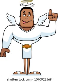 A cartoon angel looking drunk.