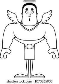 A cartoon angel looking surprised.