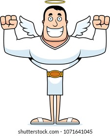 A cartoon angel smiling.