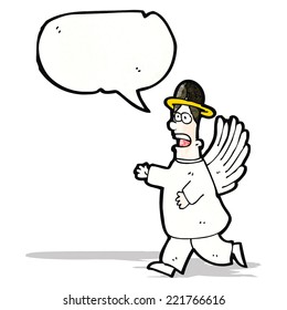 cartoon angel; with speech bubble