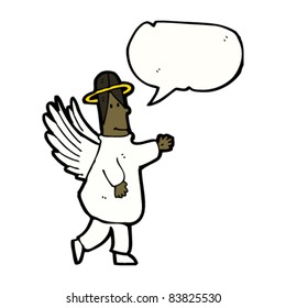 anjo de desenho animado com balão
