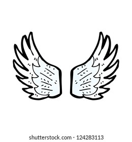 cartoon angel wings