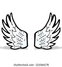 cartoon angel wings