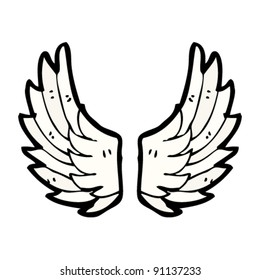 cartoon angel wings design element