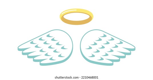 Cartoon Angel Wings vector illustration