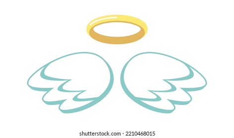 Cartoon Angel Wings vector illustration