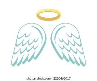 Cartoon Angel Wings vector illustration