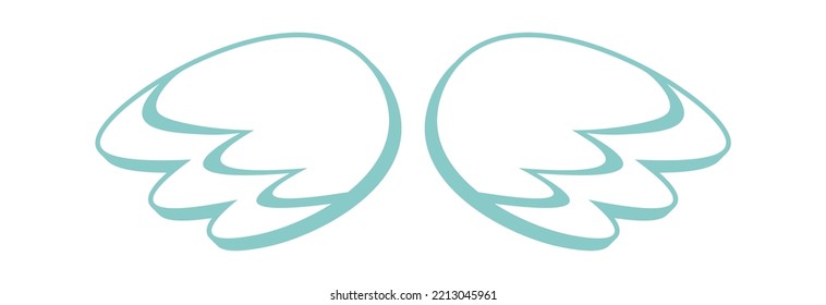 Cartoon Angel Wings vector illustration