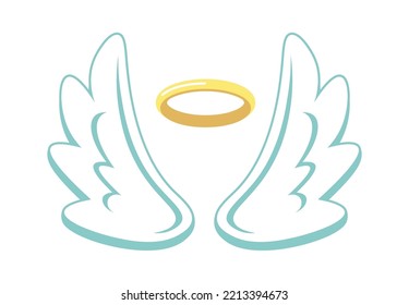 Cartoon Angel Wings vector illustration