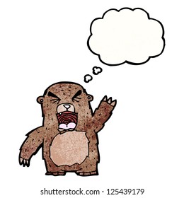 cartoon angry bear