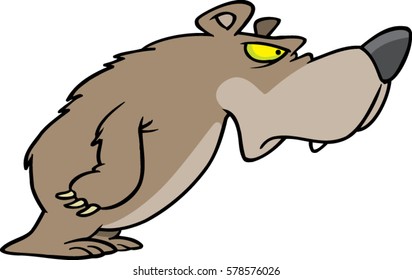 cartoon angry bear