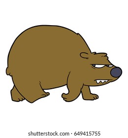 oso de caricatura enojado