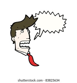 jefe de caricatura enojado