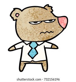 cartoon angry boss bear