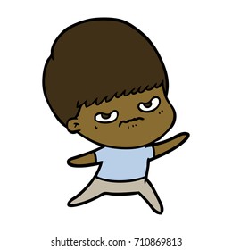 cartoon angry boy
