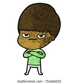 cartoon angry boy