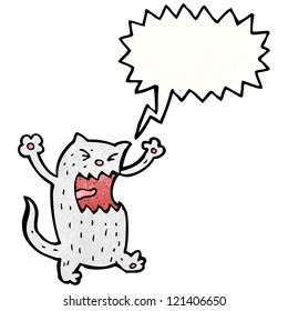 cartoon angry cat