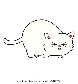 cartoon angry cat