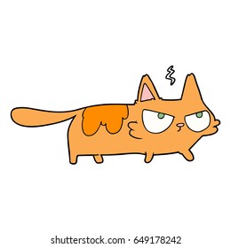 cartoon angry cat