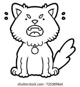 cartoon angry cat