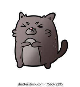 Cartoon-Wütende Katze