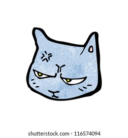 cartoon angry cat face
