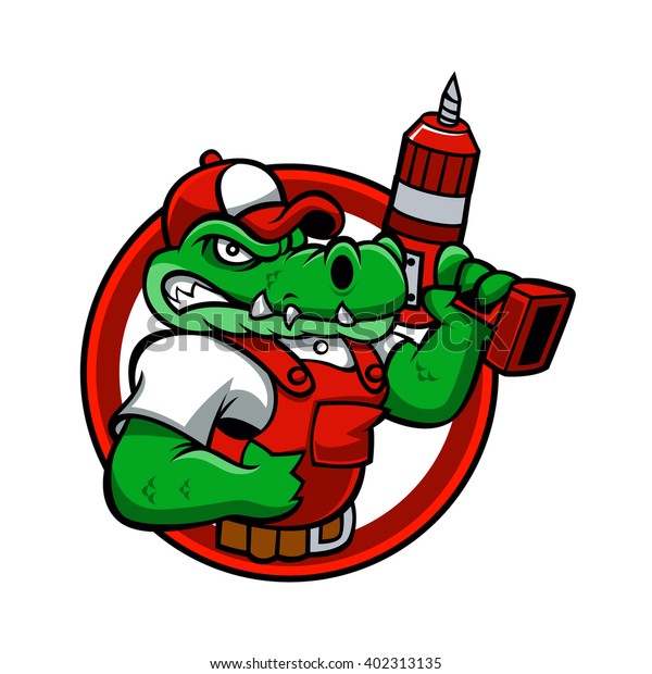 Cartoon Angry Crocodile Mascot Stock Vector (Royalty Free) 402313135 ...