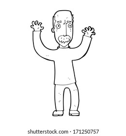 caricatura de papá enojado