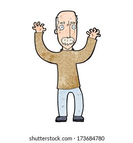 caricatura de papá enojado