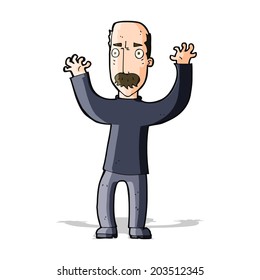 caricatura de papá enojado