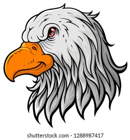 cartoon angry eagle mascot