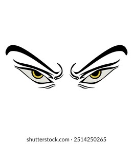 Desenho animado expressão olho design com fundo transparente. Perfeito para adesivos, tatuagens, ícones, selos