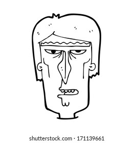 cara de caricatura enojada