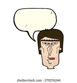 cartoon angry face with speech bubble