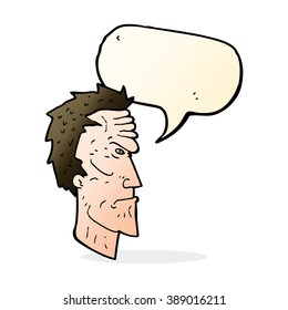 cartoon angry face with speech bubble