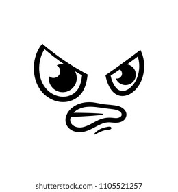 Cartoon Angry Facial Expression