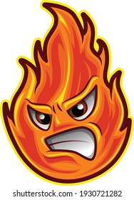 Cartoon Angry Fire\flame (vector, Eps,png )