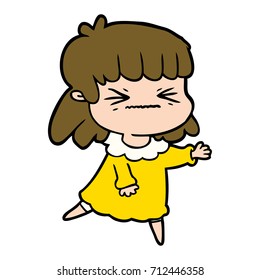 cartoon angry girl